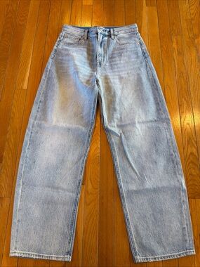 Pistola Wes High Rise Barrel Denim Blue Jeans Rhinestone Glitz Size 28